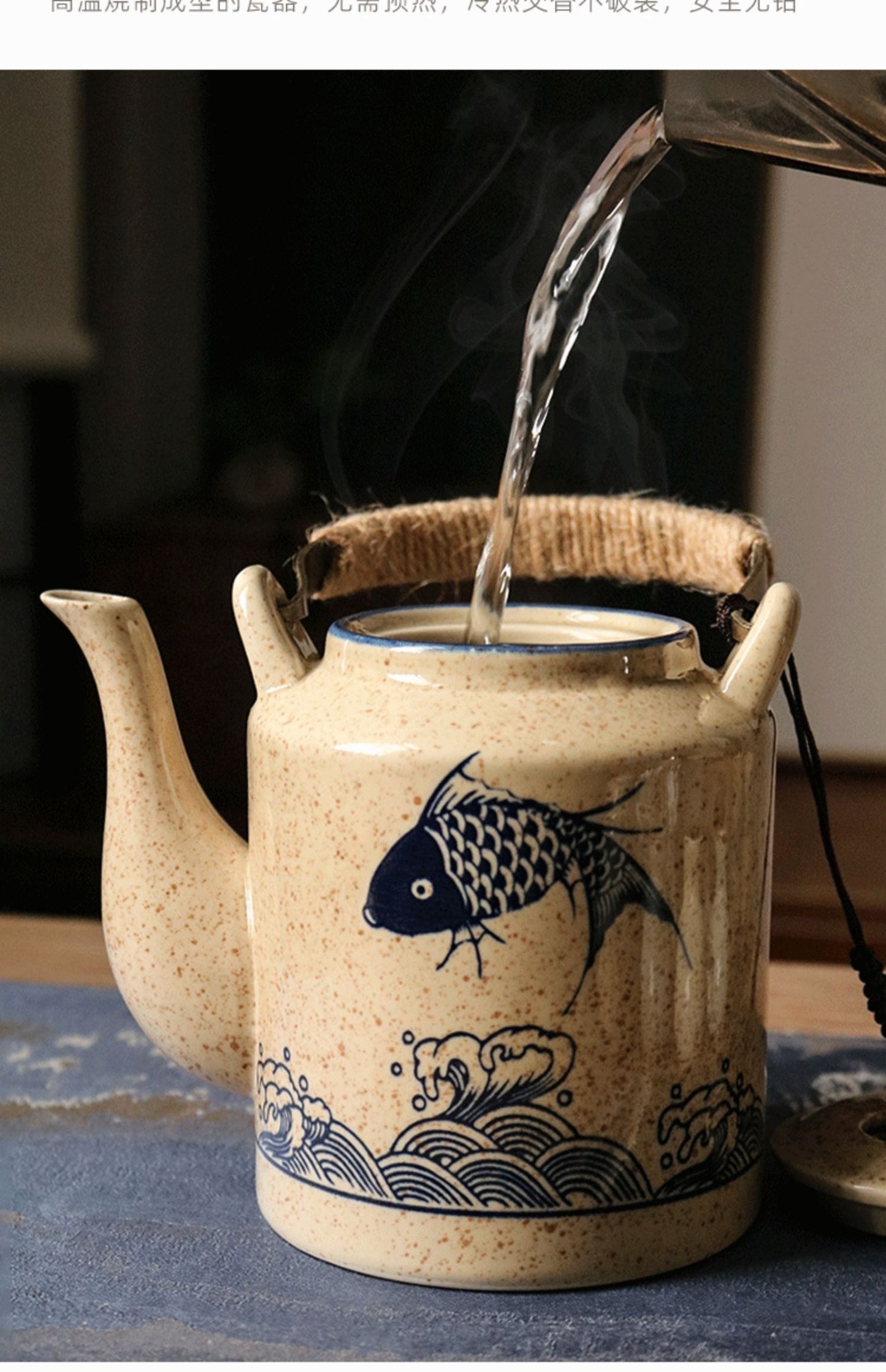 Handcrafted Ceramic Fish Teapot